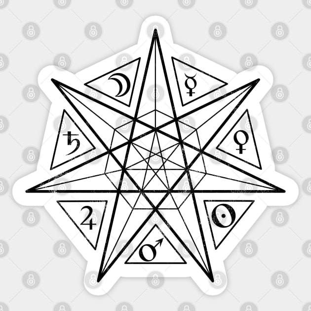 Septagram Alchemy 7 Pointed Star Sticker by LadyMoldavite